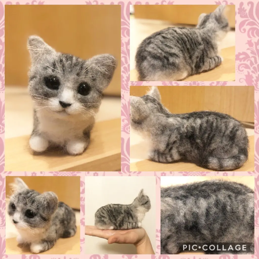 値下げ幅羊毛フェルト　ハンドメイド　オーダー　オーダーサンプル 　猫　犬　小鳥 羊毛フェルト